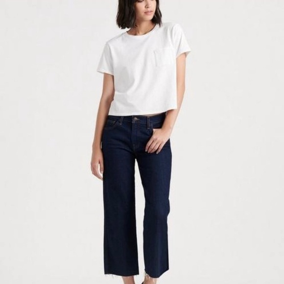 Lucky Brand Denim - Lucky Brand Mid Rise Crop Wide Leg Jeans 7W14683